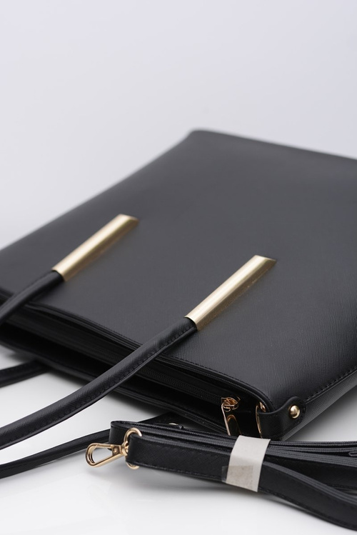 Dámska veľká čierna klasická kabelka