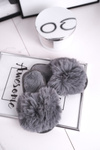 Dětské Pantofle s kožešinově šedou Snow Ball
