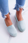 Dámske semišové espadrilly na platforme Varles Mint Platform