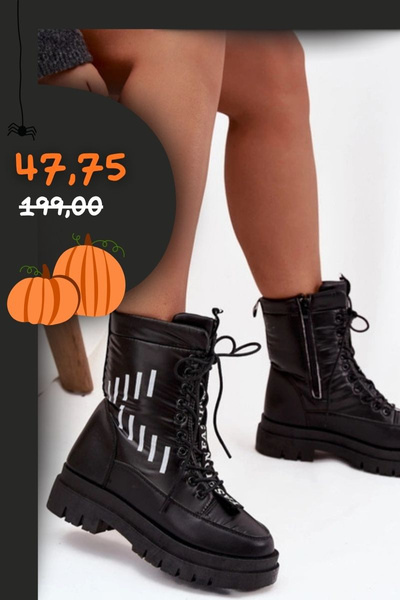 Dámske šnurovacie snehule Vinceza 23-34586 Čierne