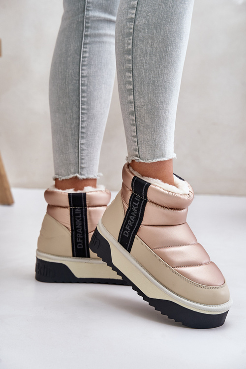 Nízké Sněhule Na Silné Podešvi D.Franklin Béžové DFSH371010