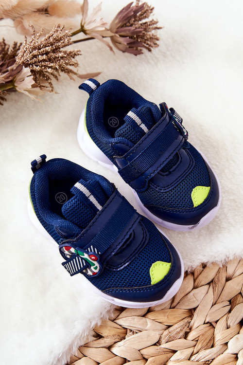 Detské športové topánky pre suchý zips befado 516p094 Navy Blue