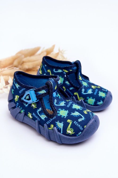 Papcie Boty s Dinosaury Befado 110N464 Modré