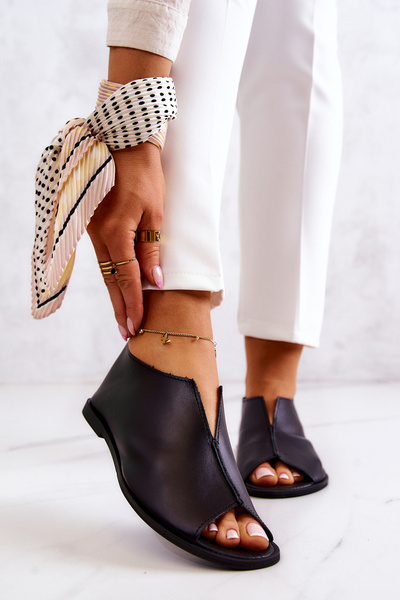 Kožené boty se zipem Nicole 2718/001 Černá