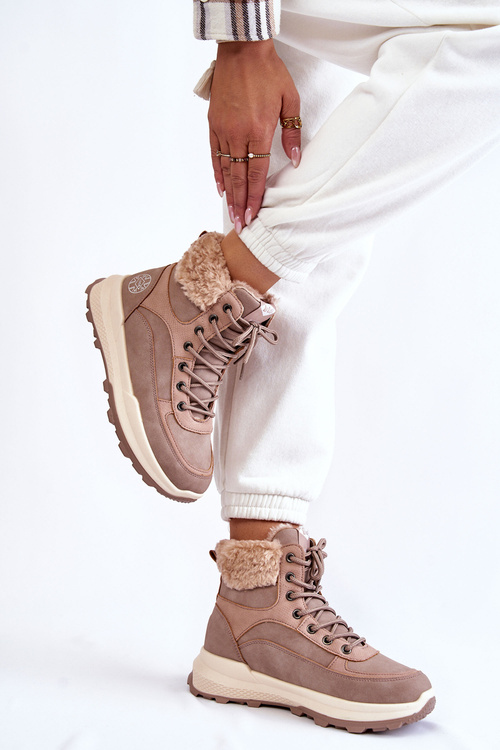 Teplé boty Trappers Lee Cooper LCJ-22-44-1363 Růžove