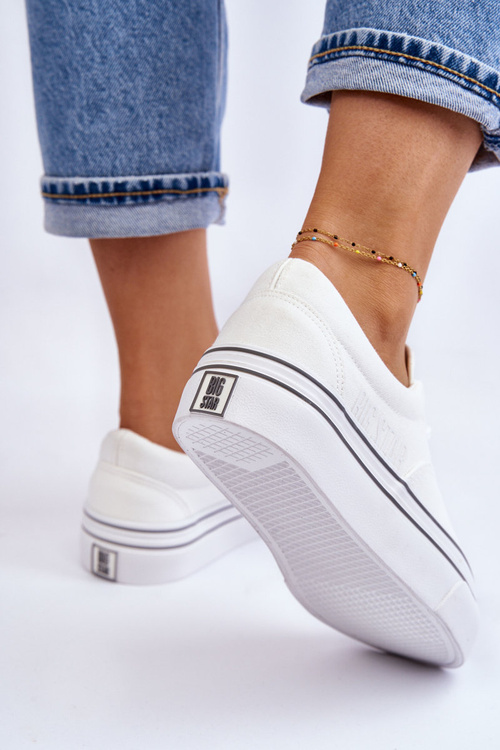 Ženské tenisky na Bielej platforme Big Star LL274228