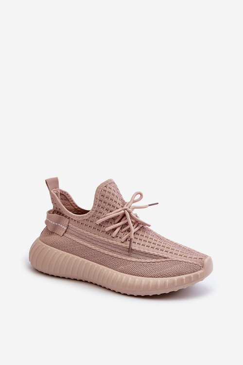 Dámské růžové sportovní textilní slip on tenisky Nelmarie