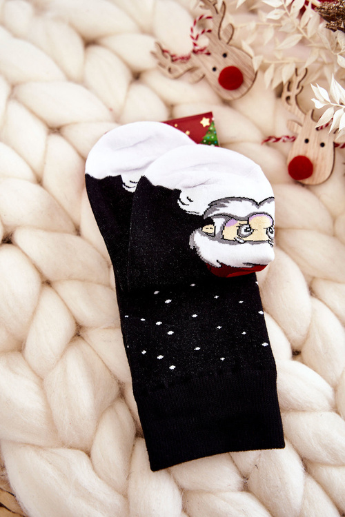 Pánské vánoční ponožky Santa Claus Černé