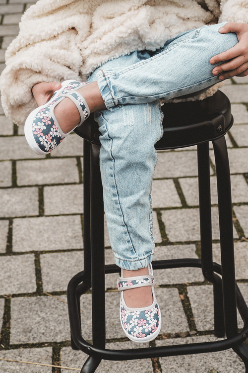 Detské baleríny s námornými kvetmi Noe