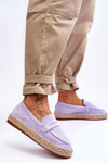 Ženský semišový espadrilles fialová keyla
