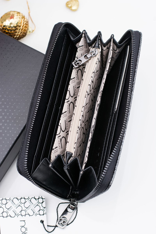 Štýlová dámska čierna šedá peňaženka Nobo