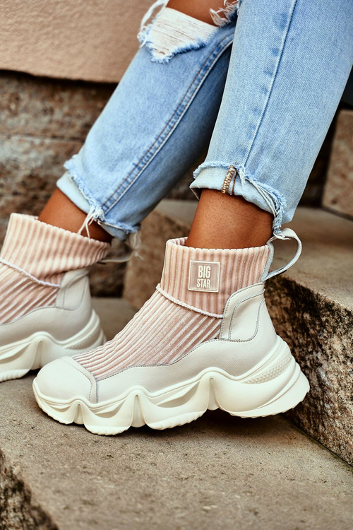 Dámské Vysoké Sportovní Boty Big Star Bílé GG274608