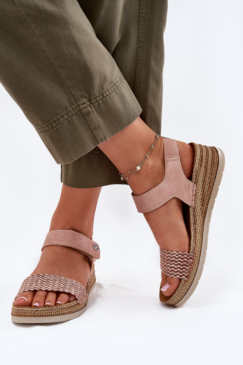 Dámské Sandály Na Klínu Růžové Inblu RV000014