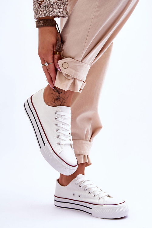 Ženské tenisky na masívnej platforme Białe Ember