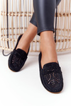 Dámske otvorené diela Moccasins S. Barski Black