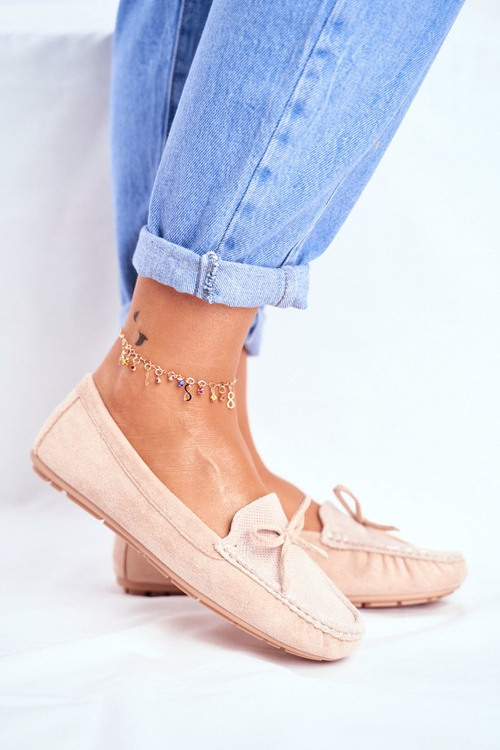 Ženské semišové Moccasins S.Barski A199 Beige
