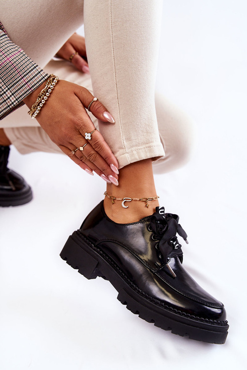 Dámske lakované topánky la.fi 210004b-nl čierna