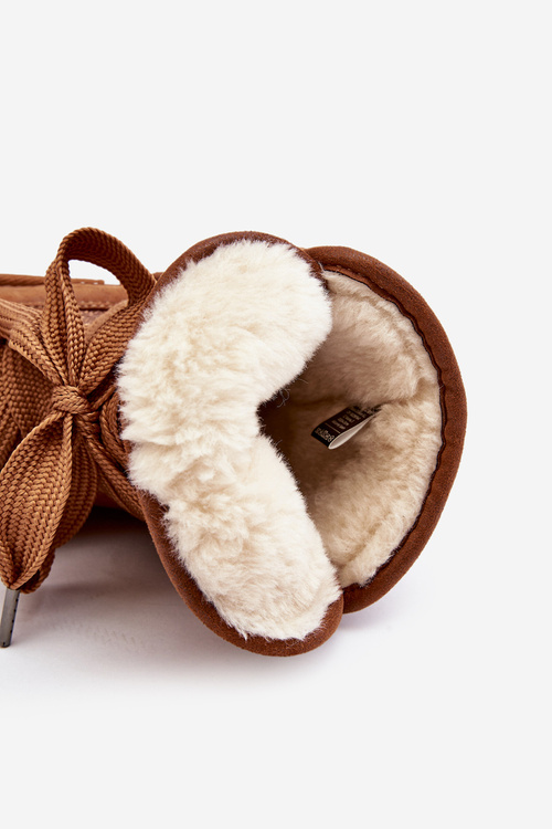 Dámske snehové topánky s viazaním D.Franklin DFSH370006 Brown
