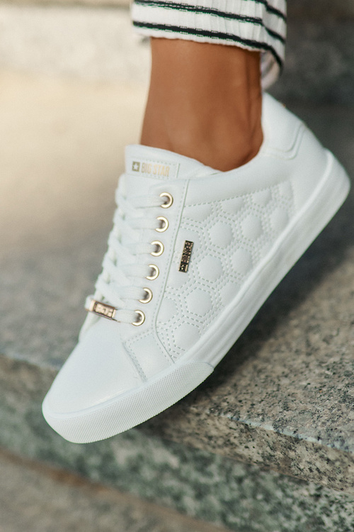 Dámske Tenisky Z Eko Kože Big Star RR274322 Biele