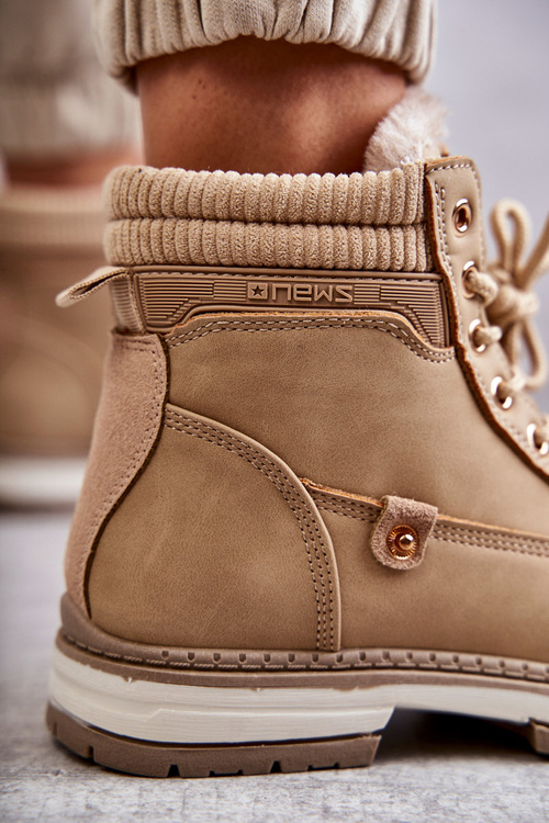 Dámské zateplené kozačky Trappers Tmavě béžová Liv