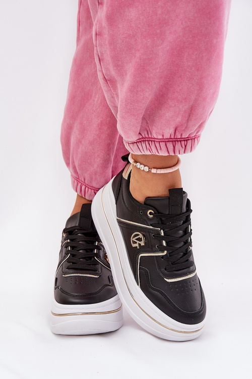 Dámské Sportovní Boty Na Platformě Černé Caldeno