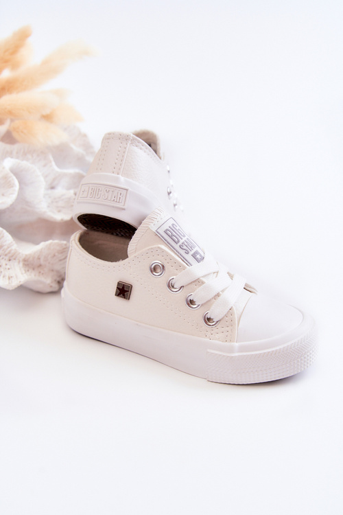 Dětské Kožené Tenisky BIG STAR JJ374310 Bílé