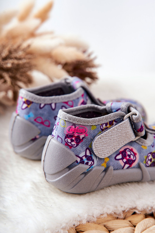 Boty Befado Suchý zip 190P093 Šedomodrý