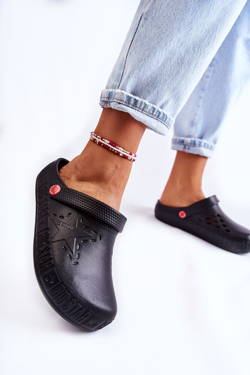 Dámské světlé pantofle Big Star II275001 Černá