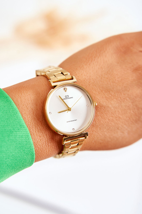 Dámske vodotesné oceľové hodinky Giorgio a Dario Złoty