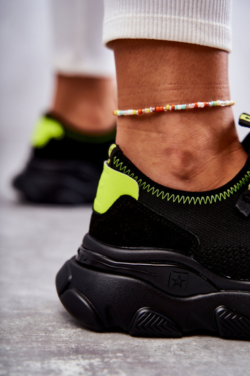 Dámske tenisky pamäťové penové penový systém Veľká hviezda KK274028 Čierna