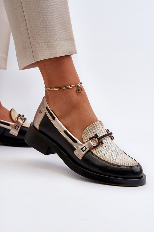 Kožené mokasíny poltopánky dámske Maciejka 06493-01 Čierne