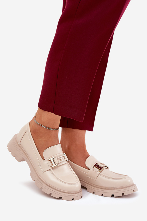 Dámske Mokasíny Z Eko Kože Béžové Lomnela