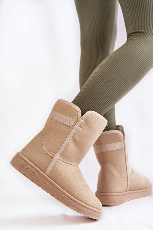 Dámské vysoké boty do sněhu Big Star KK274617 Světle béžová