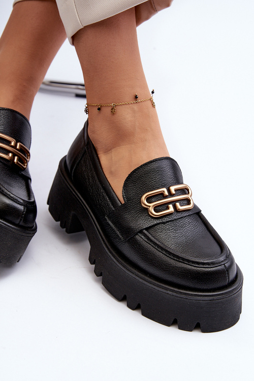 Zazoo 20164 Dámske Mokasíny Z Pravej Kože Čierne