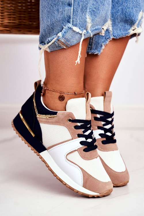 Dámská Sportovní Obuv Béžový Zlaté Prvky Clementine