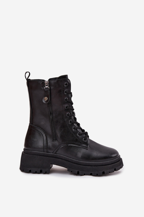 Dámske pracovné čižmy s izoláciou so dvojitým zipsom čierne Perlina