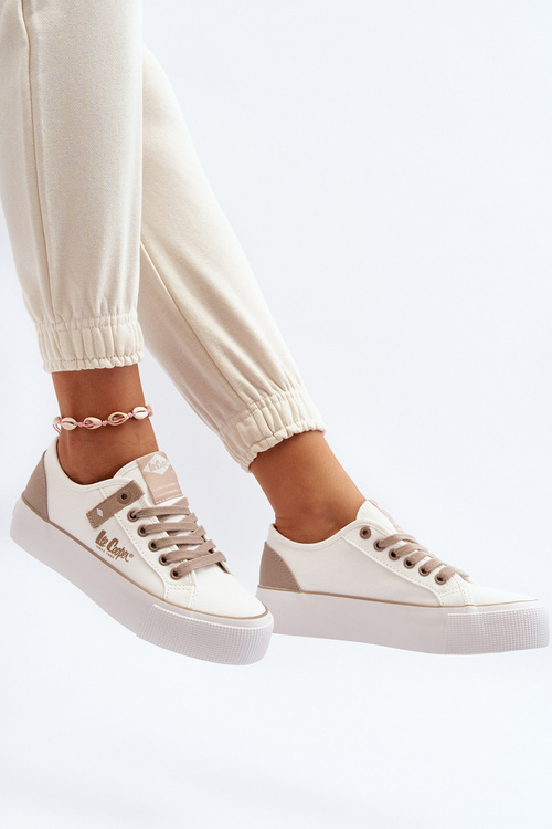 Dámské plátěné tenisky Lee Cooper LCW-24-31-2198 Bílé