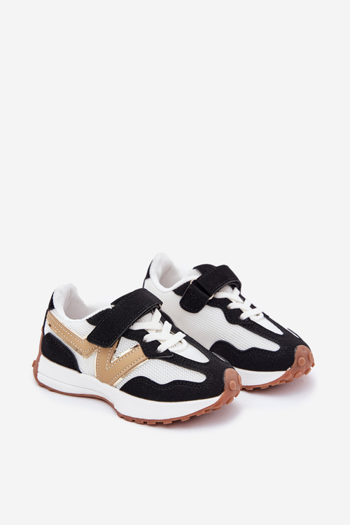 Dětské tenisky na suchý zip bílou-černé Tezzu