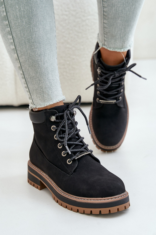 Dámske Zateplené Kotníkové Topánky Big Star OO274A290 Čierne