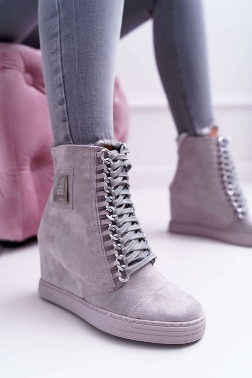 Dámská Lu Boo Semišové tenisky šedé Monica