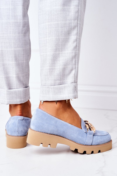 Lewski topánky 3040 Shames Blue Moccasins