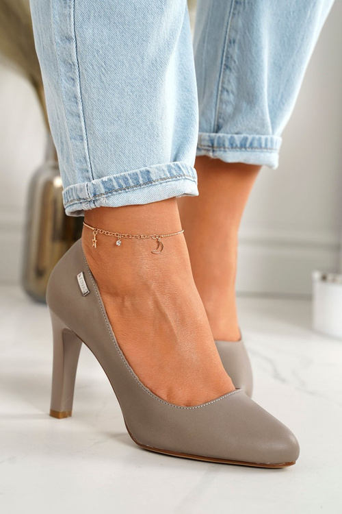 Klasické Lodičky Na Sloupku Cappuccino Eliana