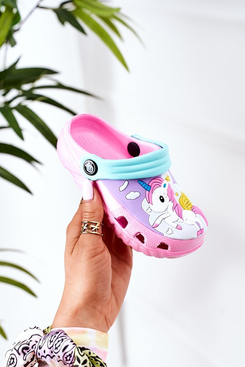 Detské penové žabky s jednorožeckou ružou