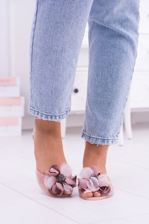 Lu Boo gumové balerínky luky béžová cukroví