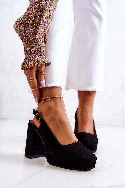 Maciejka Suede Pumps 05441-01 Čierne