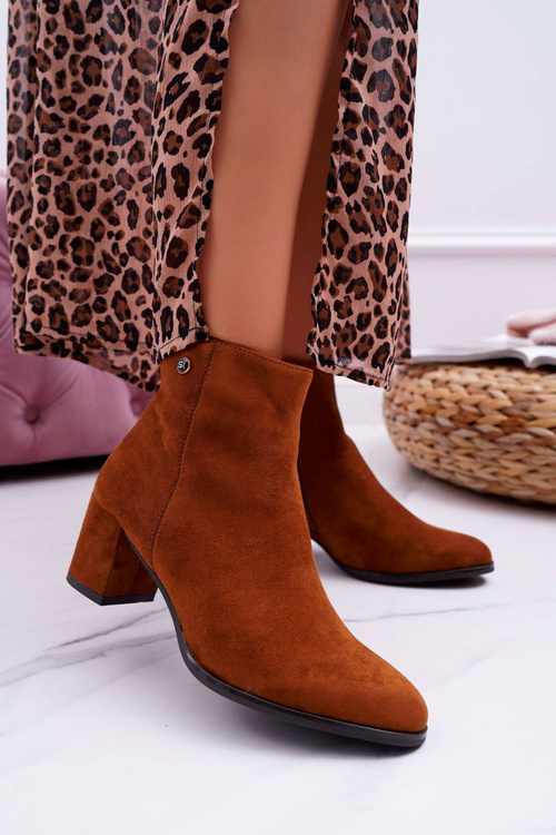 Dámske vysoké podpätky Sergio Leone Camel BT520