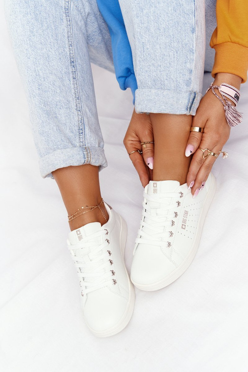 Dámske kožené tenisky Big Star DD274583 biele