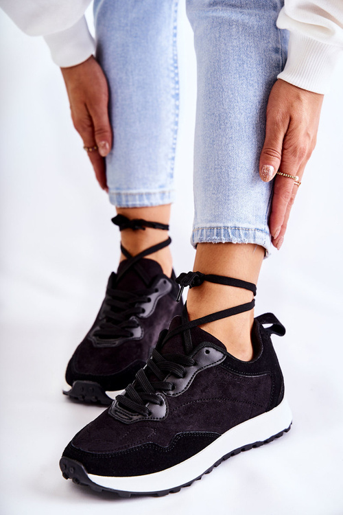 Dámské semišové sportovní boty černé Nayla