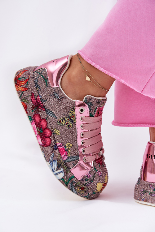 Vzory sneakers na platforme so zdobením GOE RR2N4002 Multikolor