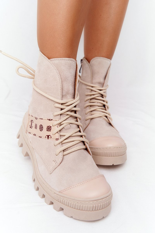 Suede Boots Workery Lewski Shoes 2942-0 Svetelná béža